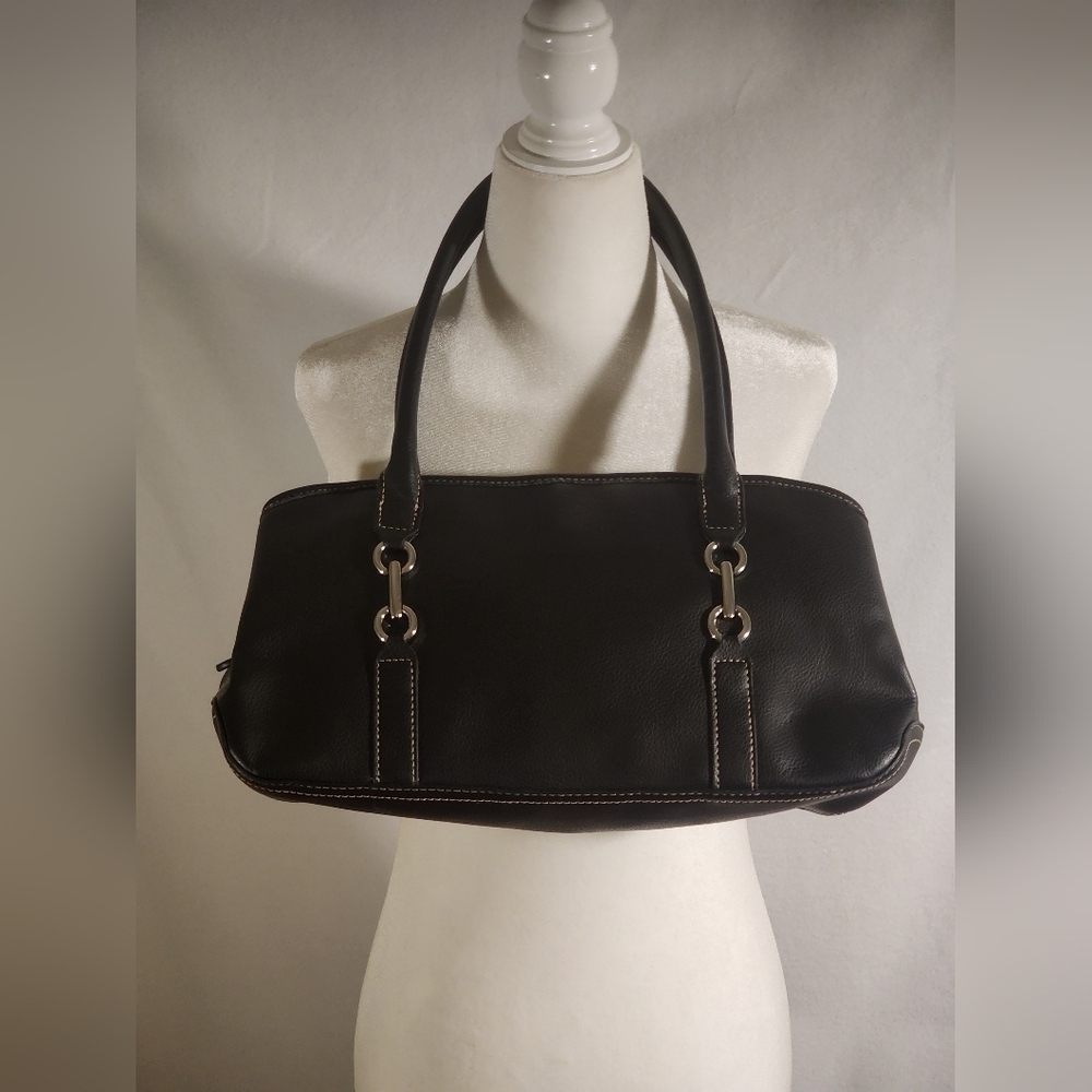Croft & Barrow Black Faux Leather Handbag Like New